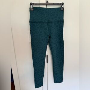 Beyond Yoga Teal Leopard Leggings